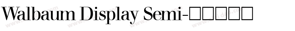 Walbaum Display Semi字体转换